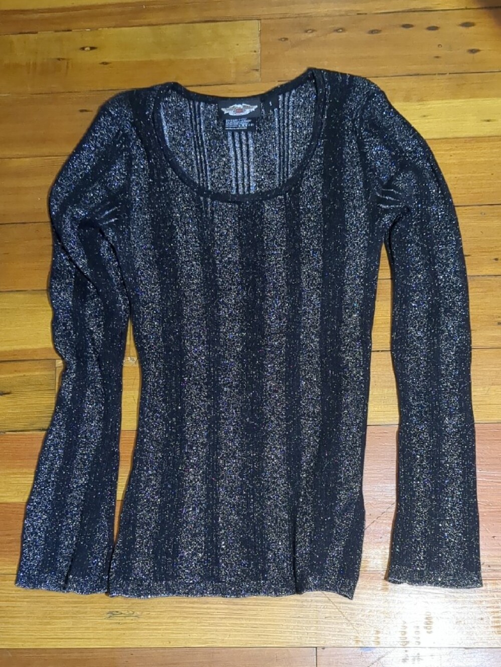 VINTAGE HARLEY-DAVIDSON - SIZE S - METALLIC Ribbed Top - Picture 12 of 12
